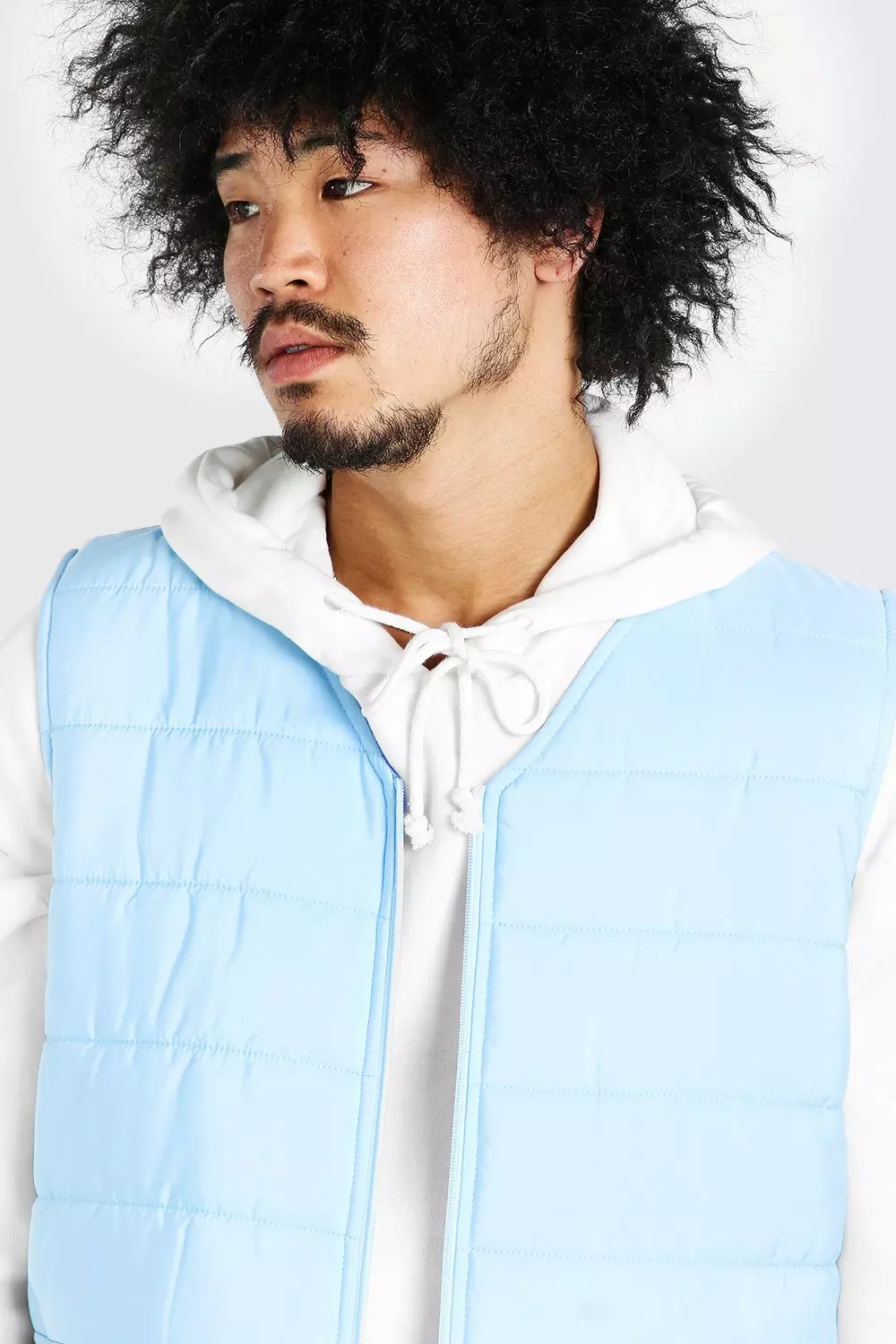 Gilet discount bleu pastel